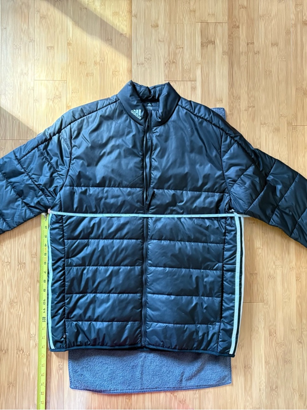 Adidas Men’s Black Quilted Puffer Jacket - medium